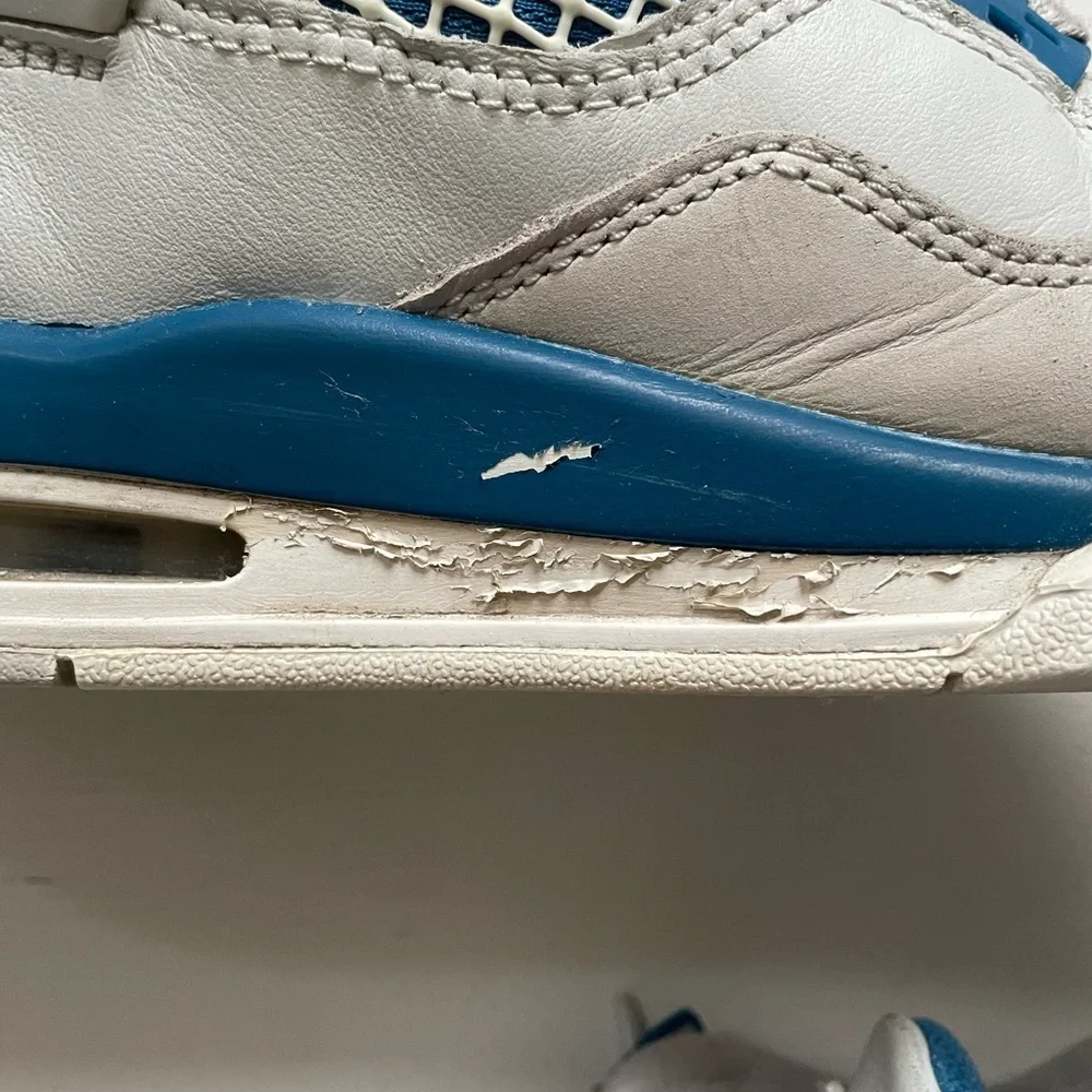 Nike Jordan 4 white and blue 5.5Y